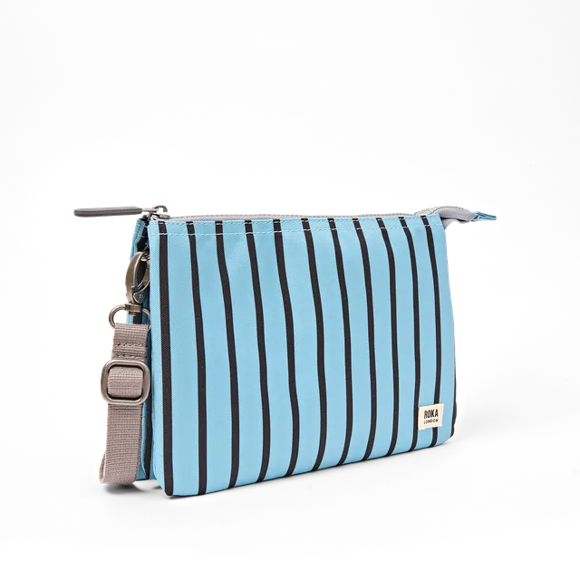 Roka London Carnaby XL crossbody-veske Blue Stripe 0,5 liter