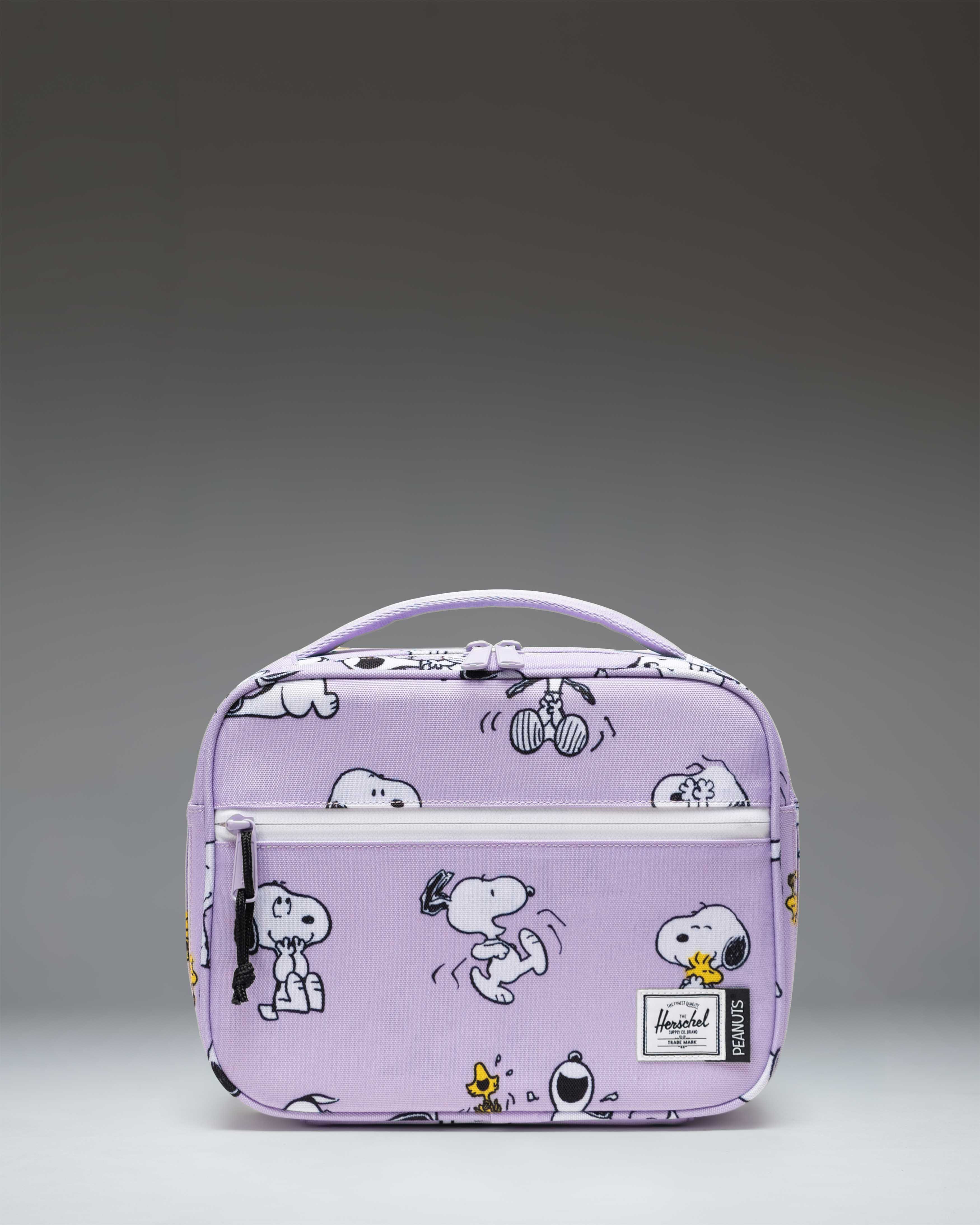 Herschel Pop Quiz lunsjboks Snoopy Black isolert matboks