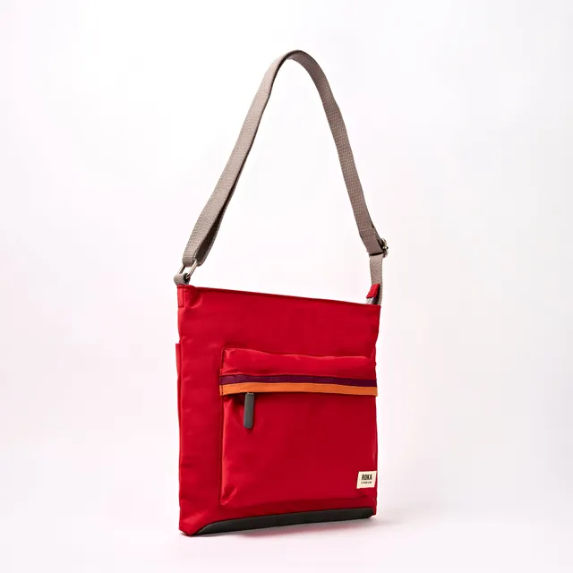 Roka London Kennington crossbody medium cranberry stripe slank