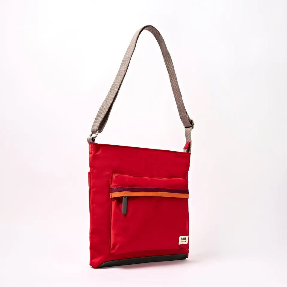 Roka London Kennington crossbody medium cranberry stripe slank