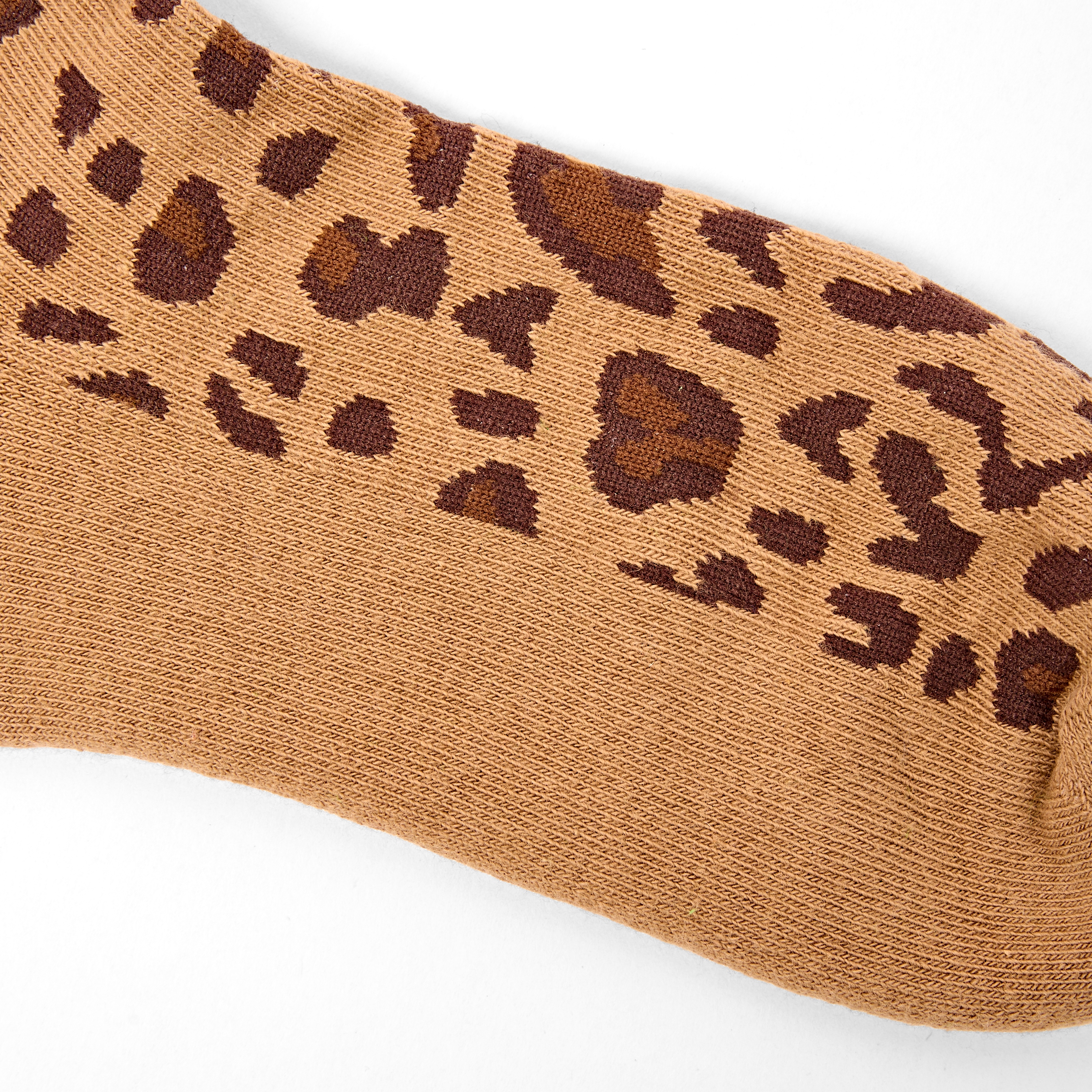 Roka London Wembley ankelsokker Leopard Sand økologisk bomull
