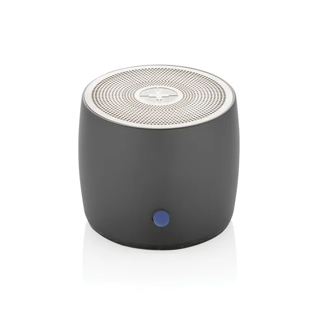 Swiss Peak 3W bluetooth høyttaler grå resirkulert aluminium