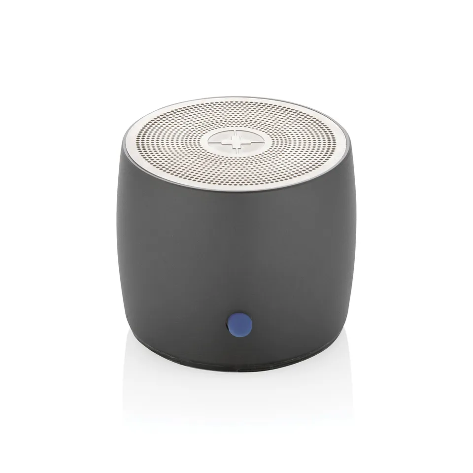 Swiss Peak 3W bluetooth høyttaler grå resirkulert aluminium