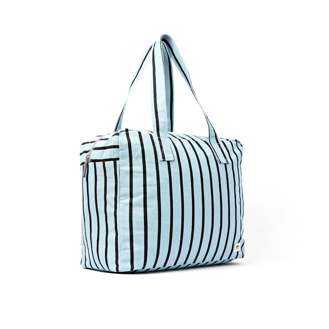 Roka London Sloane skulderveske Medium Blue Stripe bomull