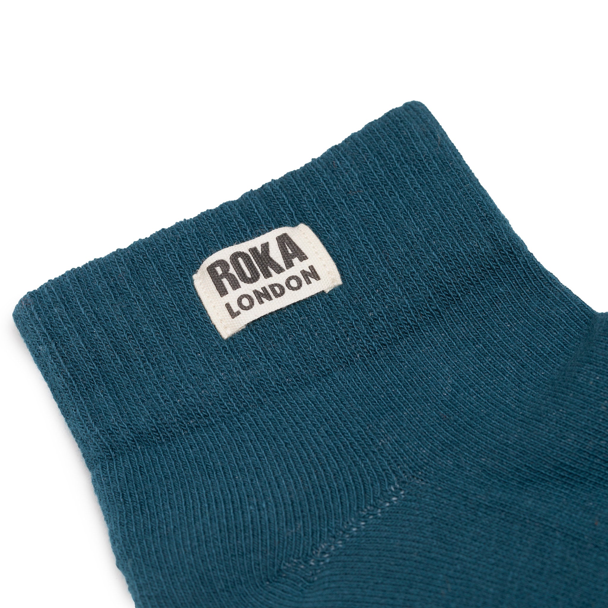 Roka London Wembley ankelsokker teal 36–42 økologisk bomull