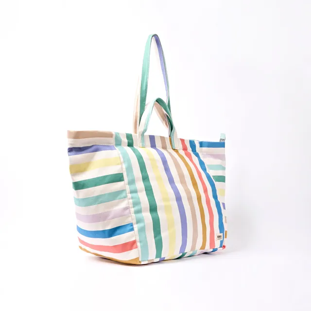 Roka London Marylebone Pastel Stripe tote Large 43,4L