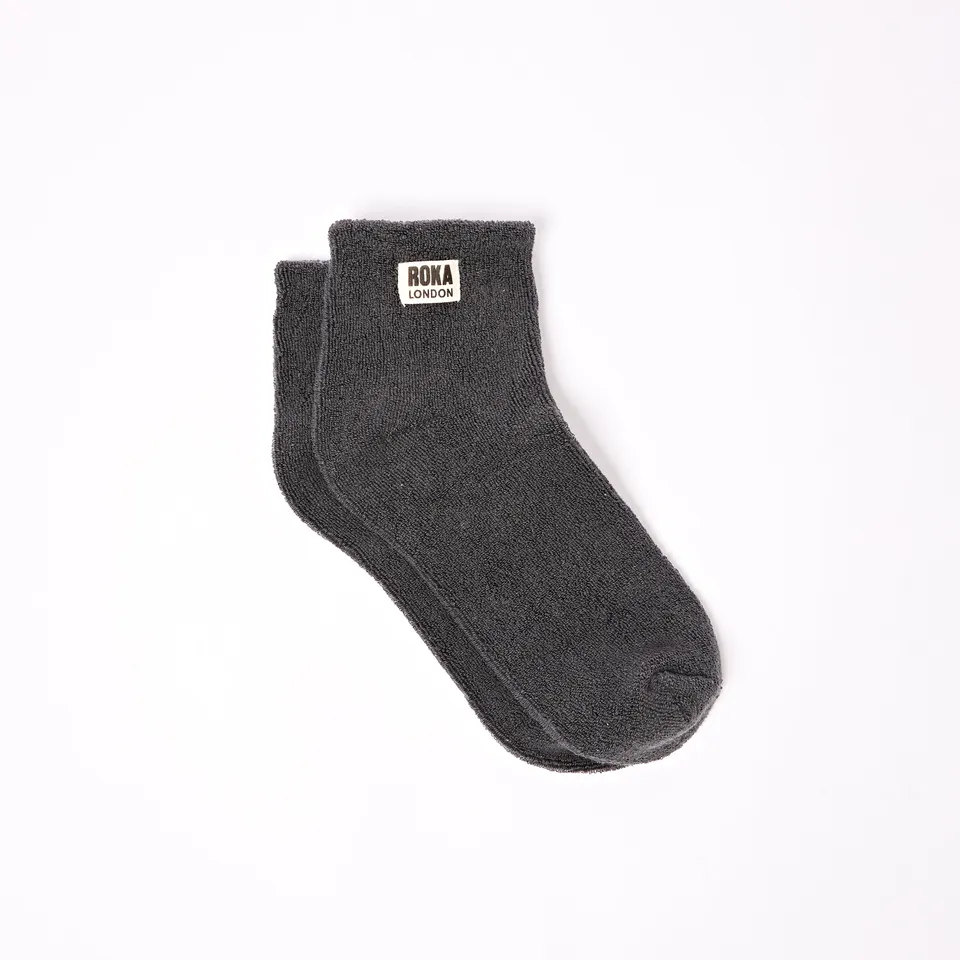 Roka London Watford sokker faded black 36–42 økologisk bomull