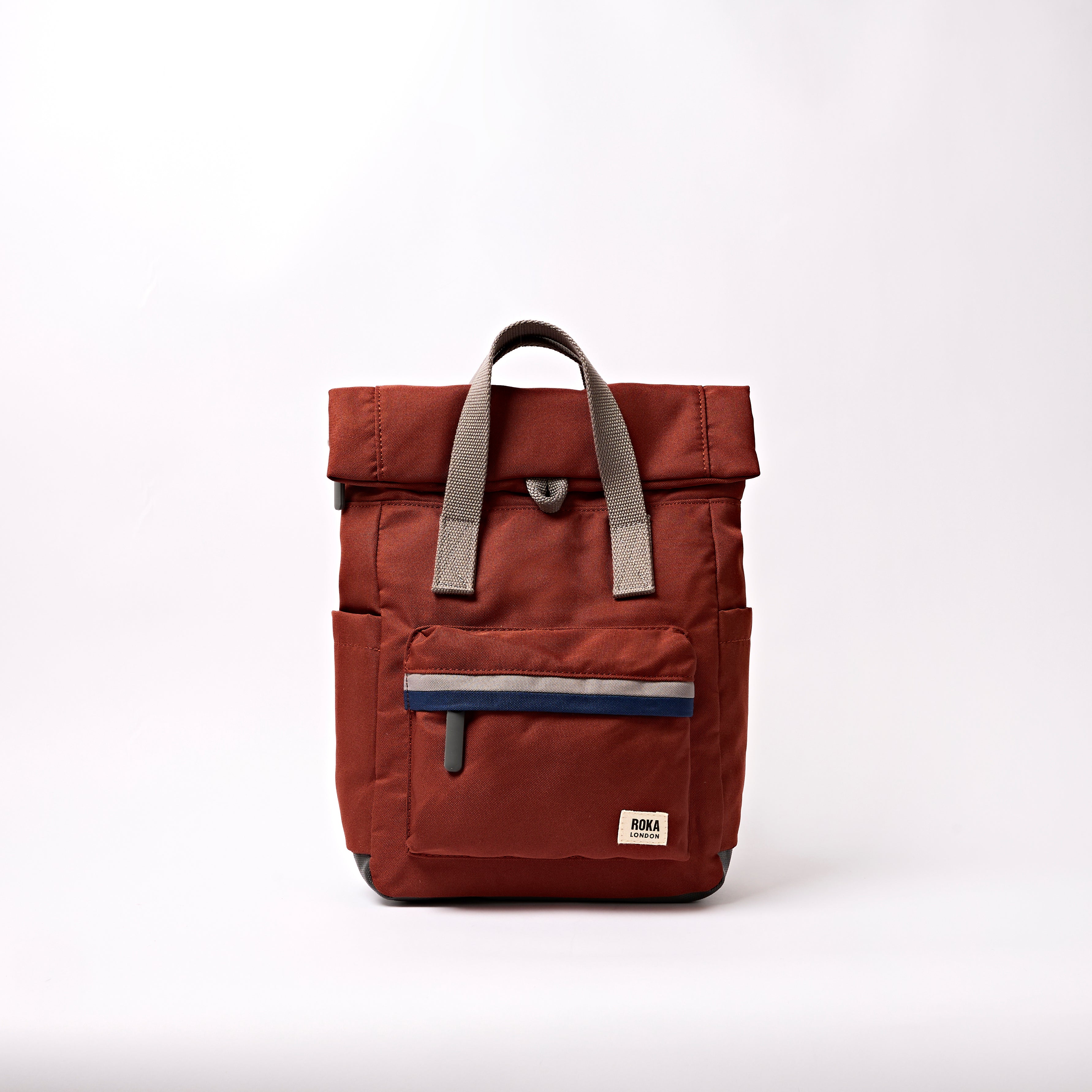 Roka London Canfield ryggsekk henna stripe small 9,8 liter