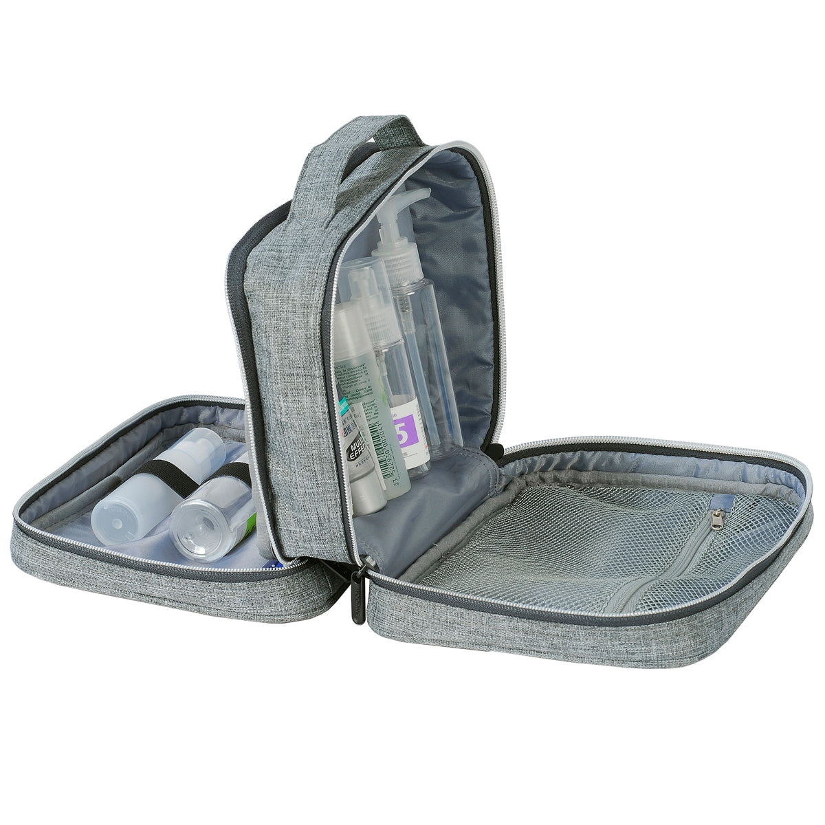 Shugon Seville toalettmappe Charcoal Melange med to rom