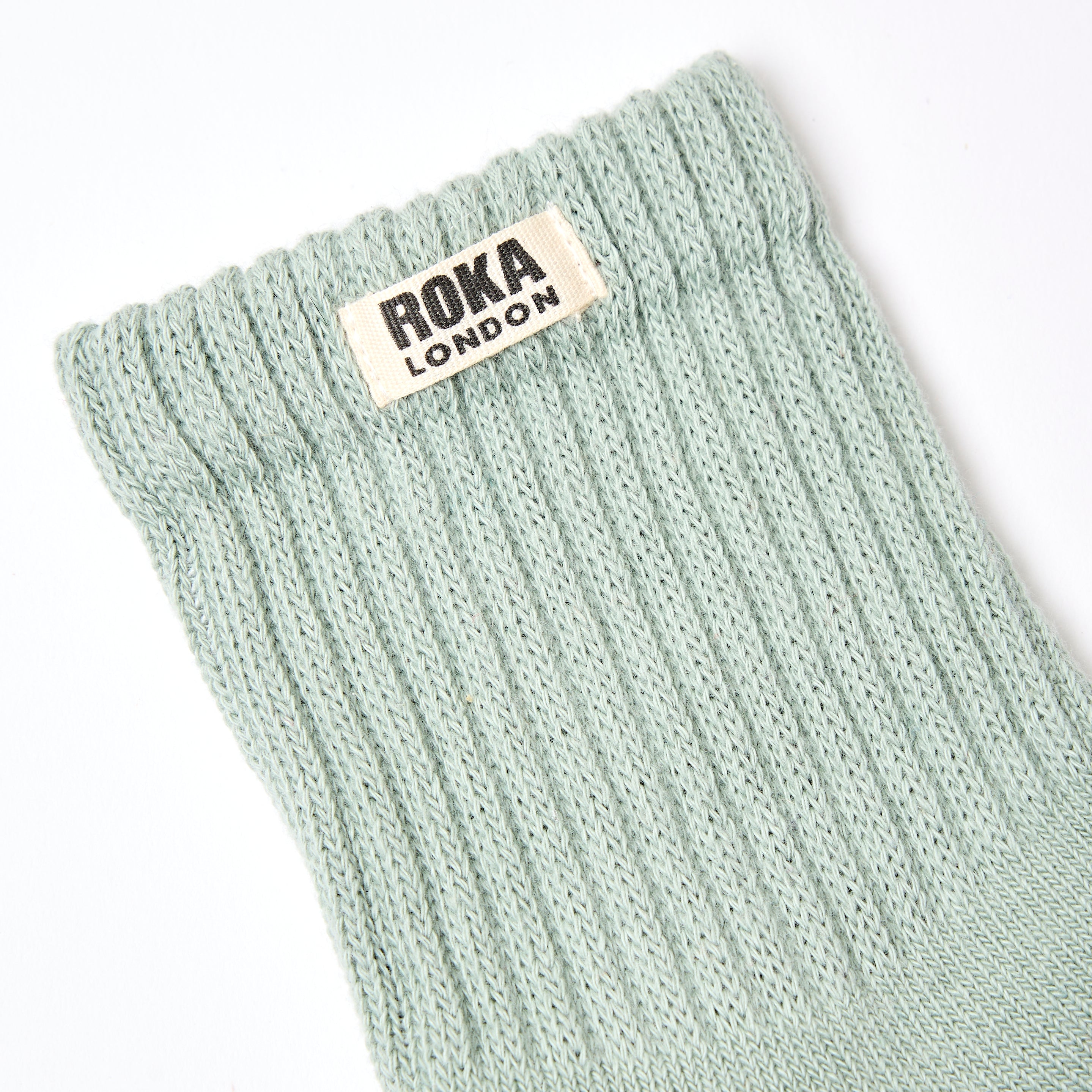 Roka London Windsor sokker Mist 36-42 stripete bomull