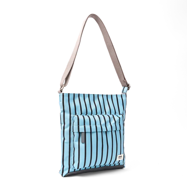 Roka London Kennington skulderveske medium blå stripe