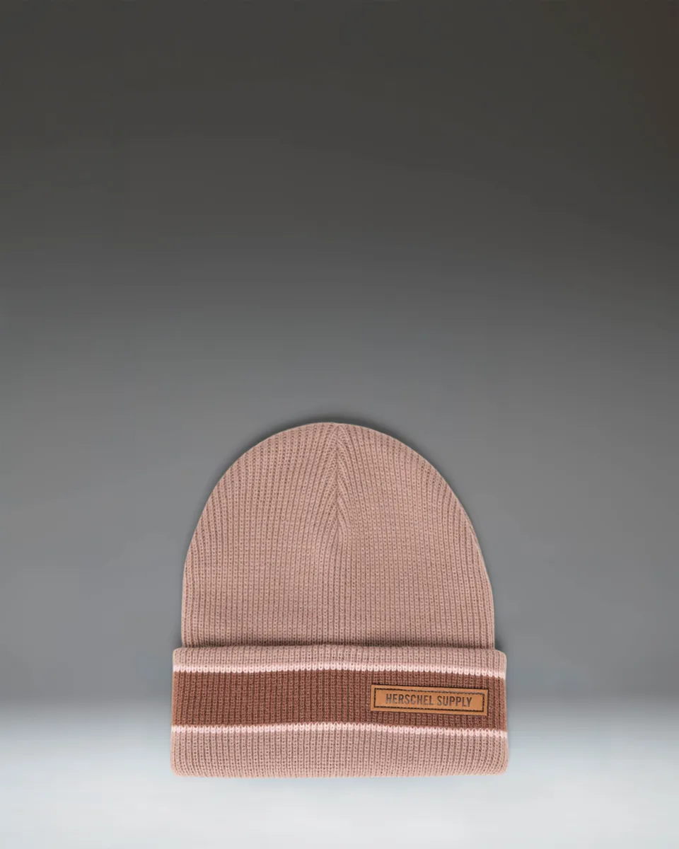 Herschel Elmer lue Ash Rose stripet ribbestrikk