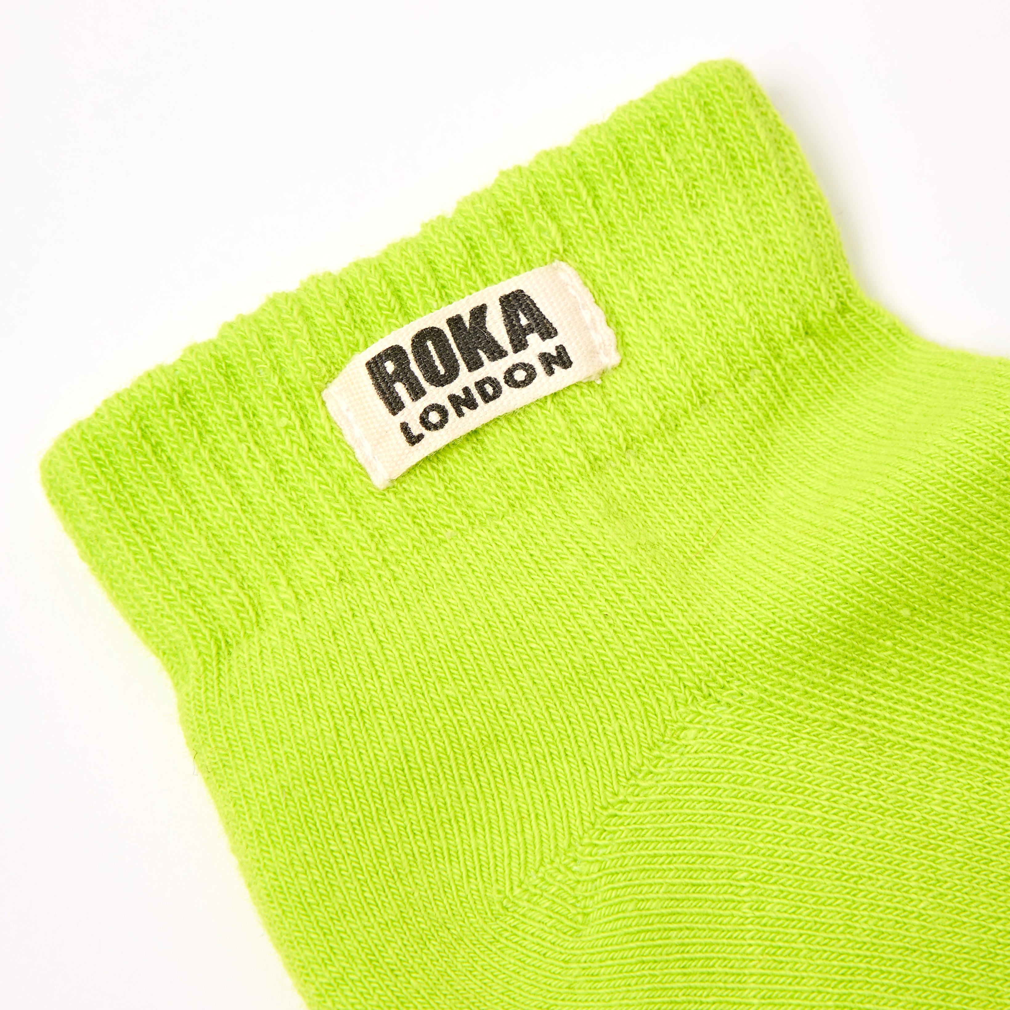 Roka London Wembley sokker Lime barn ankelsokker