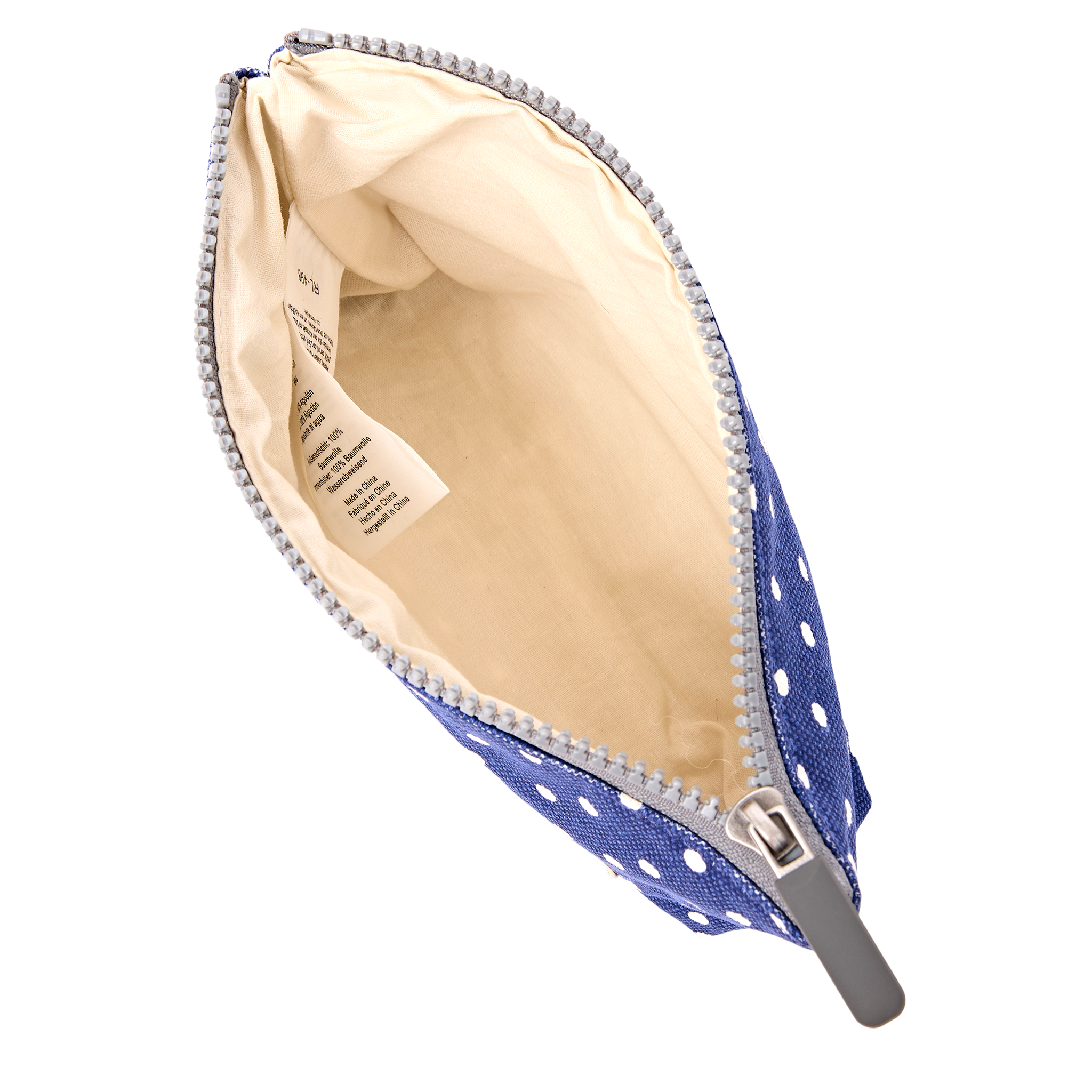 Roka London Maida Vale mappe Navy Polka 1,2 liter bomull