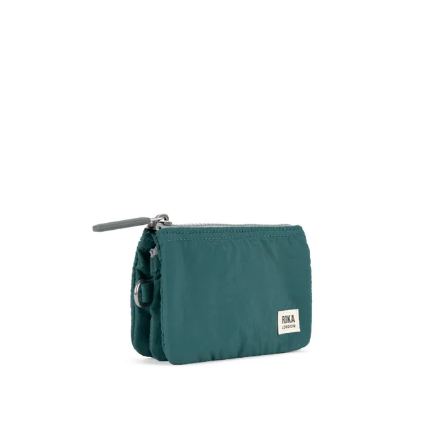 Roka London Carnaby lommebok Teal Small resirkulert