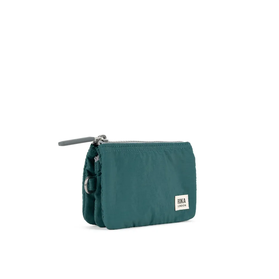 Roka London Carnaby lommebok Teal Small resirkulert