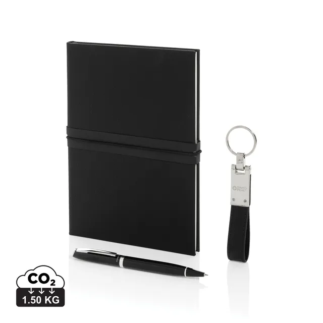 Swiss Peak RCS gavesett standard svart penn og notatbok