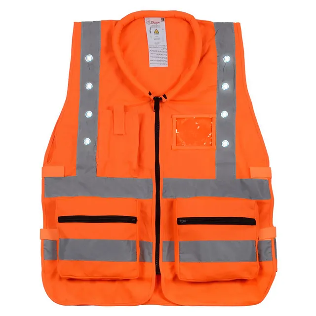 Shugon Hi-Safe refleksvest oransje med LED-lys
