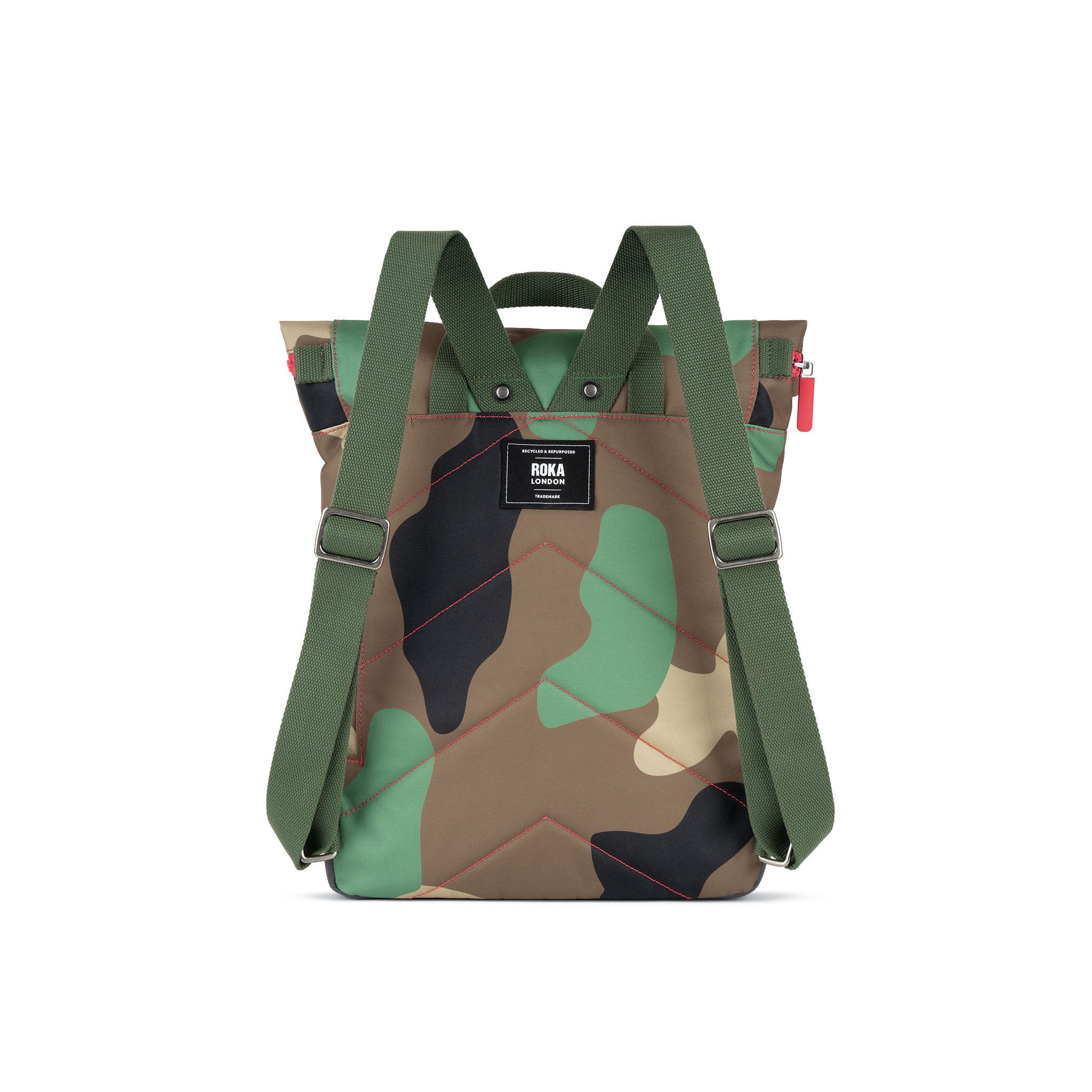 Roka London Canfield Roll Top ryggsekk vintage camo M 16,4L