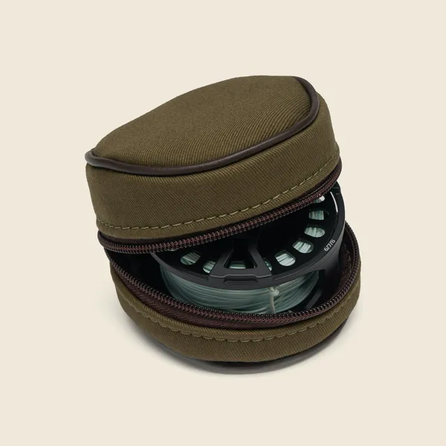 Chapman Bags Fly Reel Cover snelleetui canvas oliven