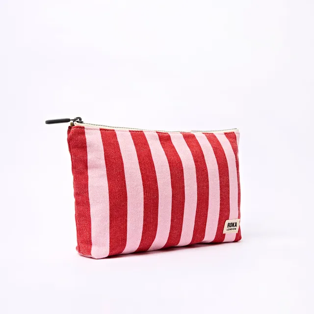 Roka London Maida Vale pouch Strawberry Stripe værbestandig