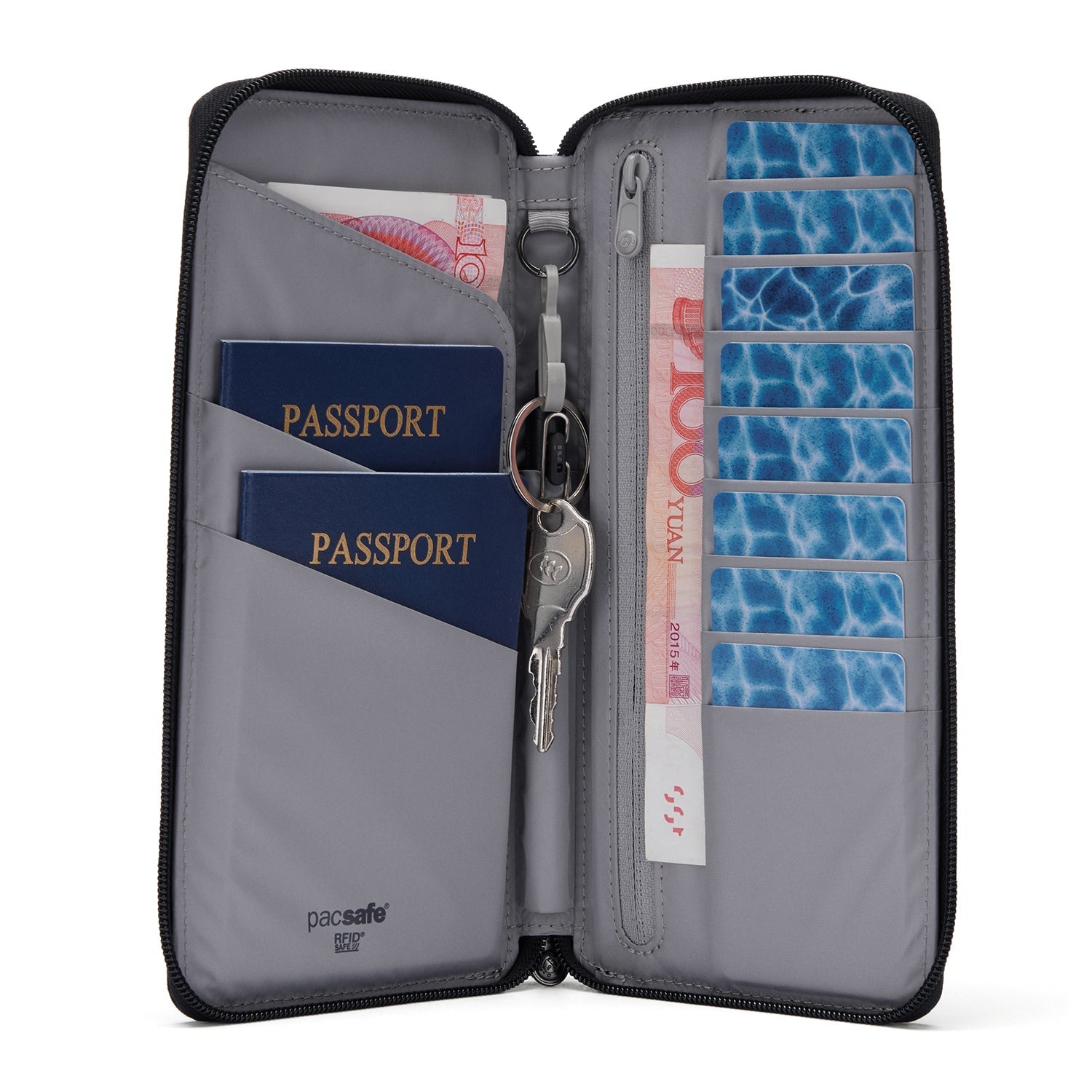 Pacsafe RFIDsafe reiselommebok Black RFID 2 pass