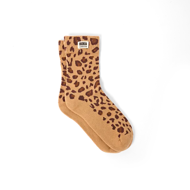 Roka London Wimbledon sokker dame leopard sand