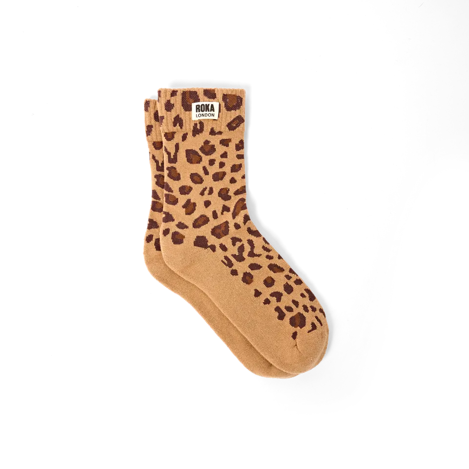 Roka London Wimbledon sokker dame leopard sand
