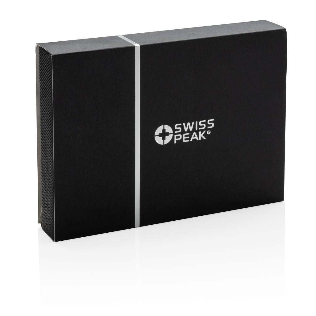 Swiss Peak passmappe svart RFID skimmingbeskyttelse