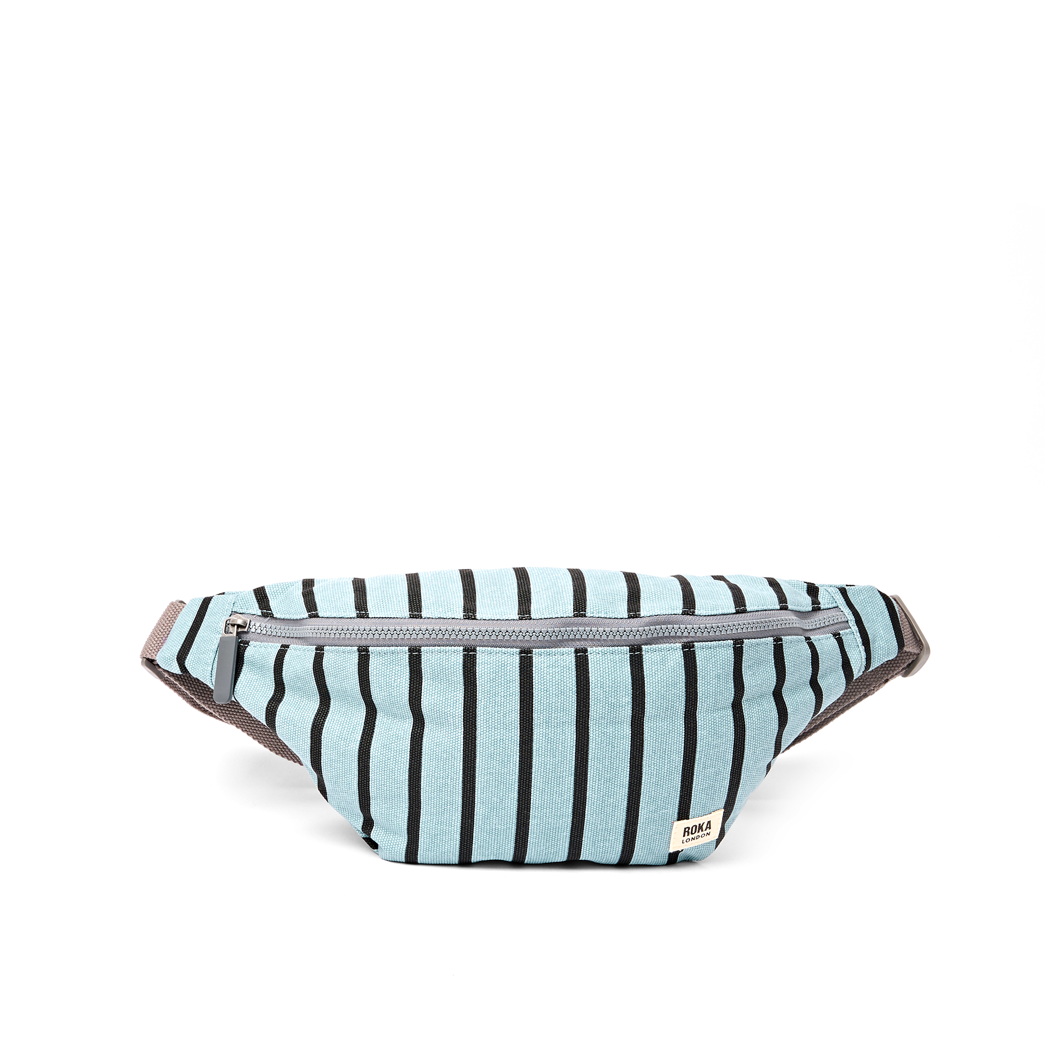 Roka London Mill Hill crossbody blå stripe small 3,7 liter