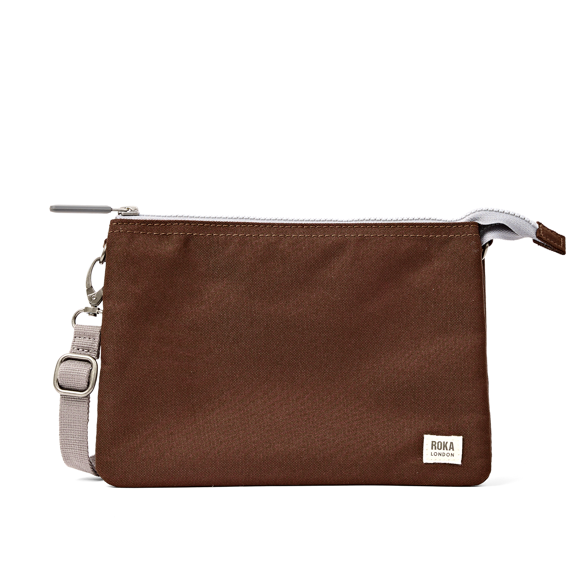 Roka London Carnaby crossbody XL sjokoladebrun