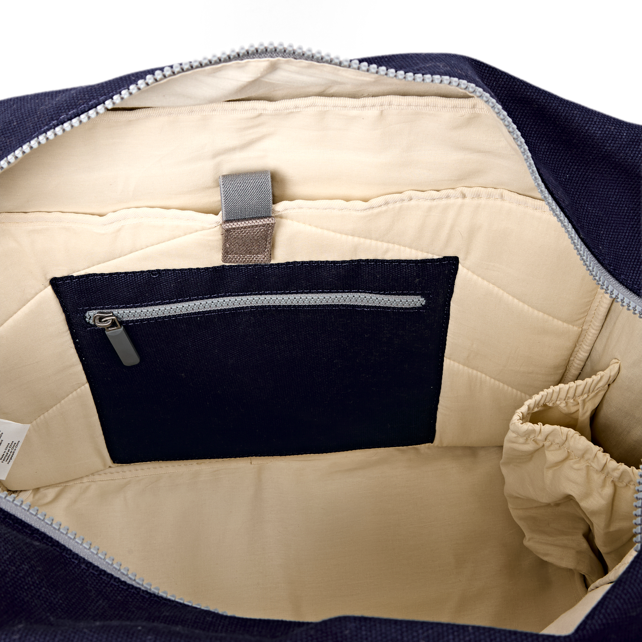 Roka London Sloane tote Medium navy blå canvas 24 liter