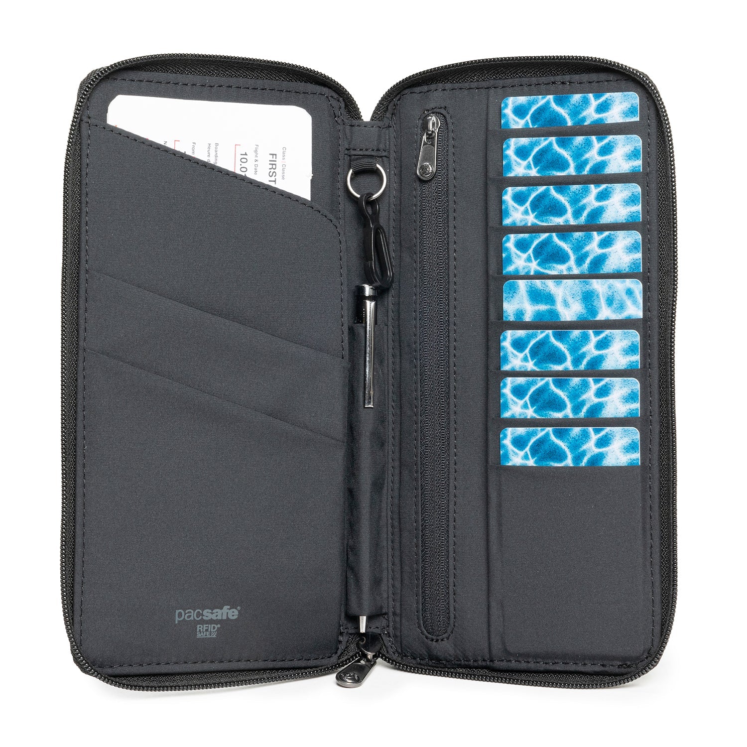 Pacsafe RFIDsafe reiselommebok Black RFID 2 pass