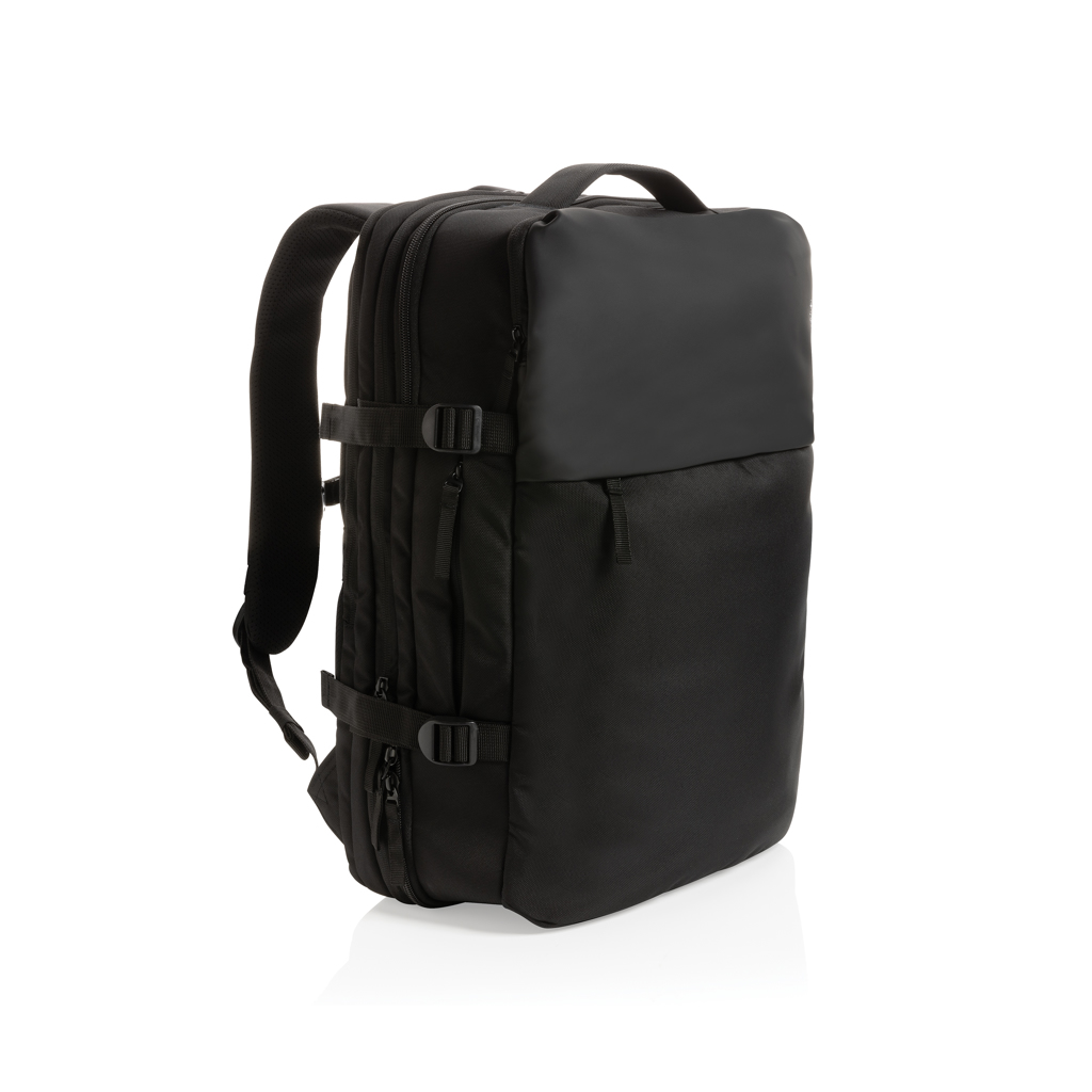Swiss Peak Aware RPET 15,6" ryggsekk svart ekspanderbar weekend
