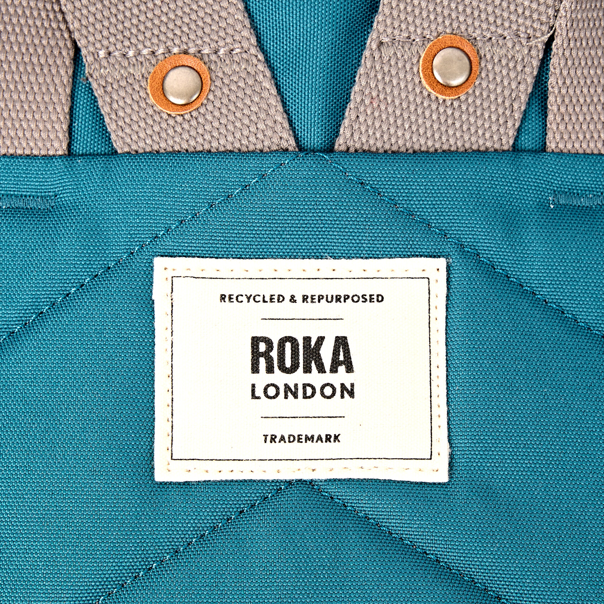 Roka London Finchley ryggsekk Deep Teal rulltopp