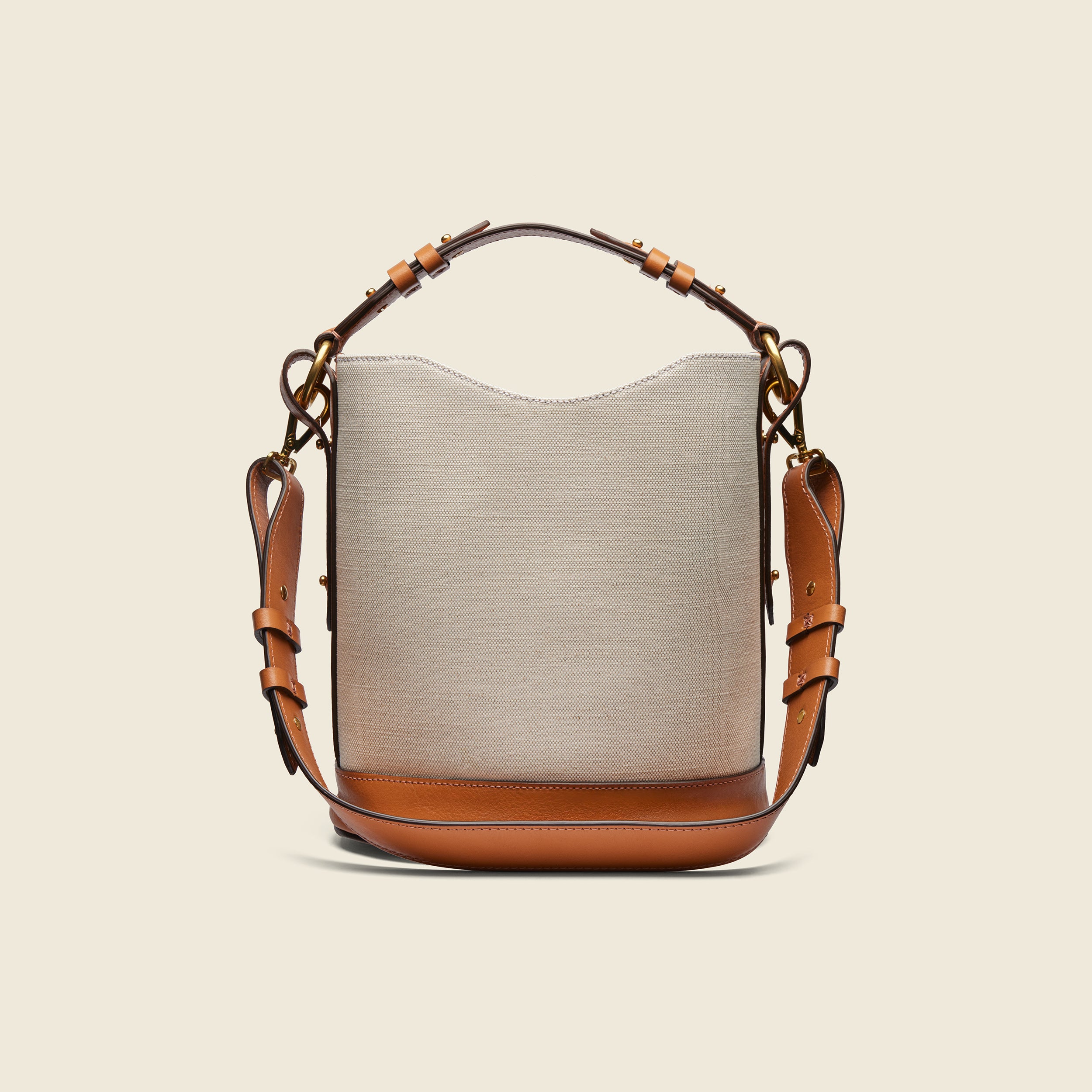Chapman Madeleine Bucket Bag veske tan canvas