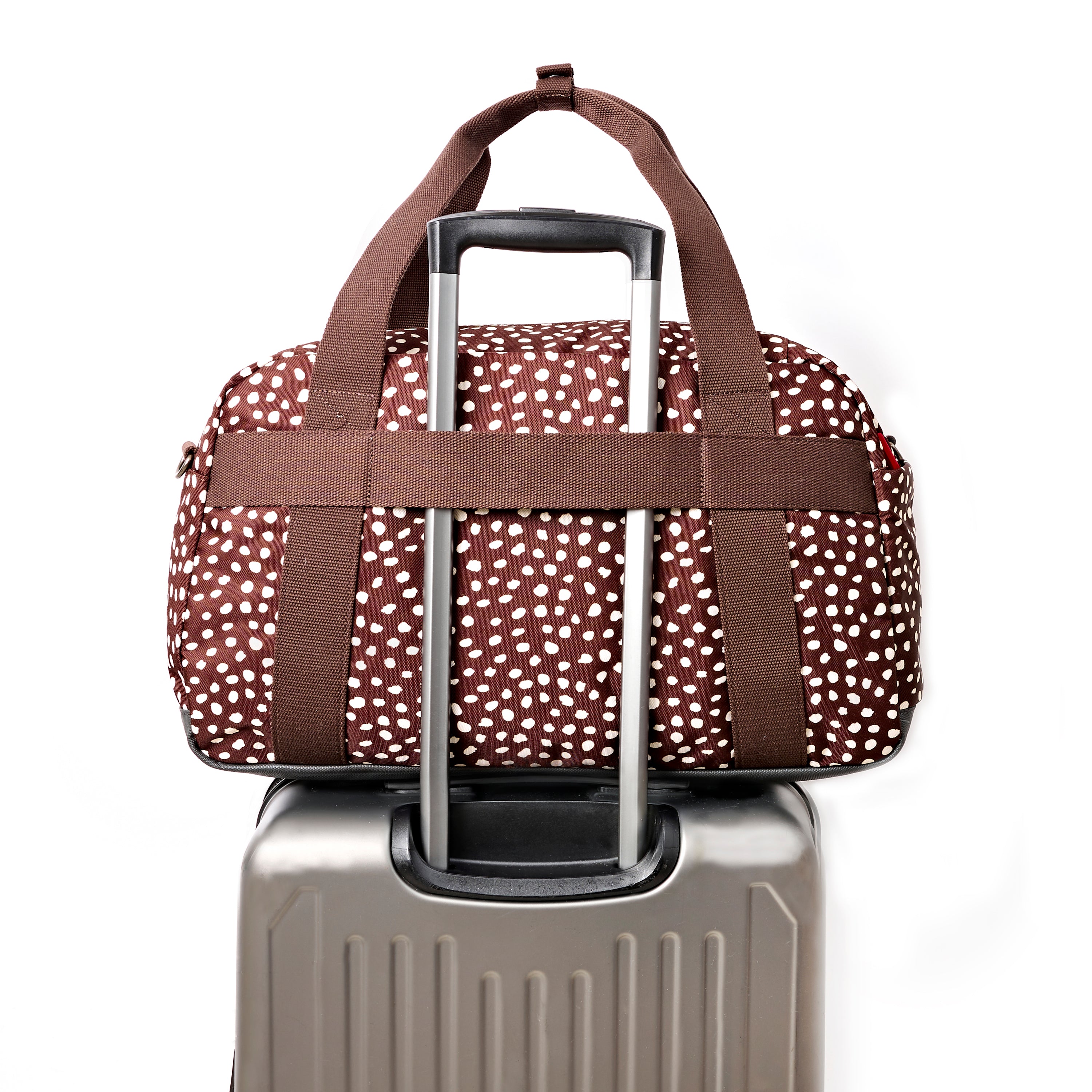 Roka London Gatwick duffelbag brown dot small vanntett