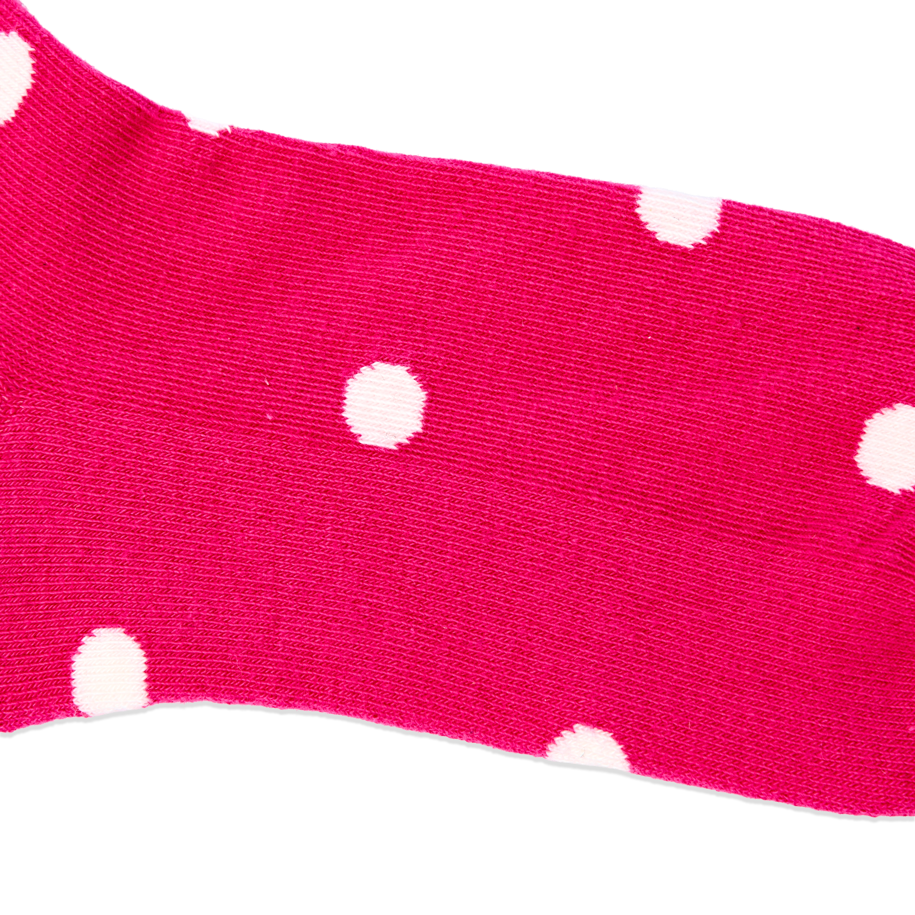 Roka London Wimbledon crewsokker pink dot økologisk bomull