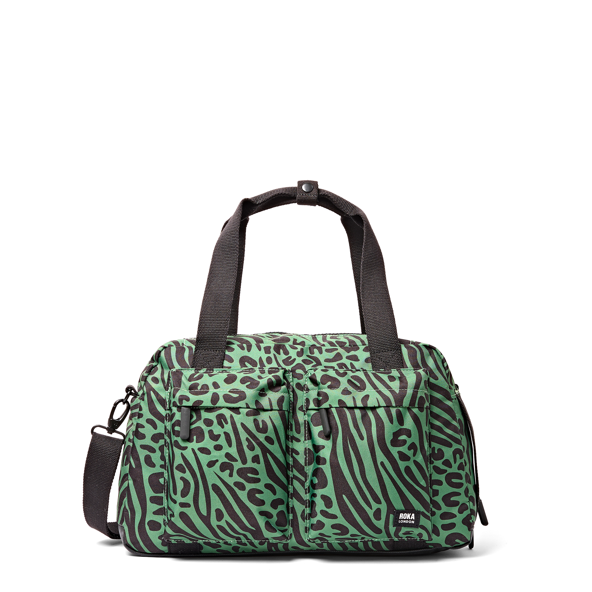 Roka London Gatwick duffel Mixed Animal Artichoke håndbagasje