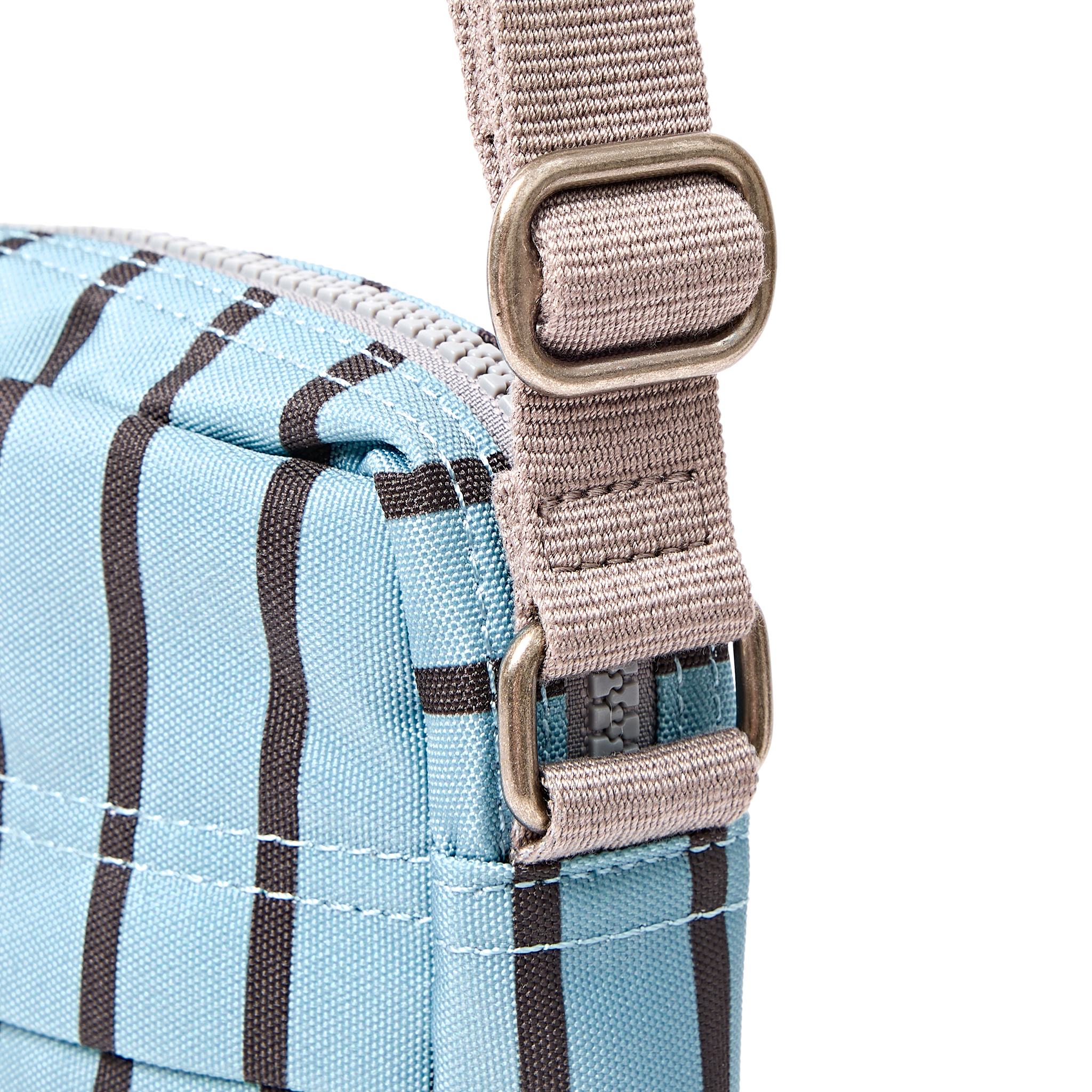 Roka London Bond skulderveske small blå stripe vanntett