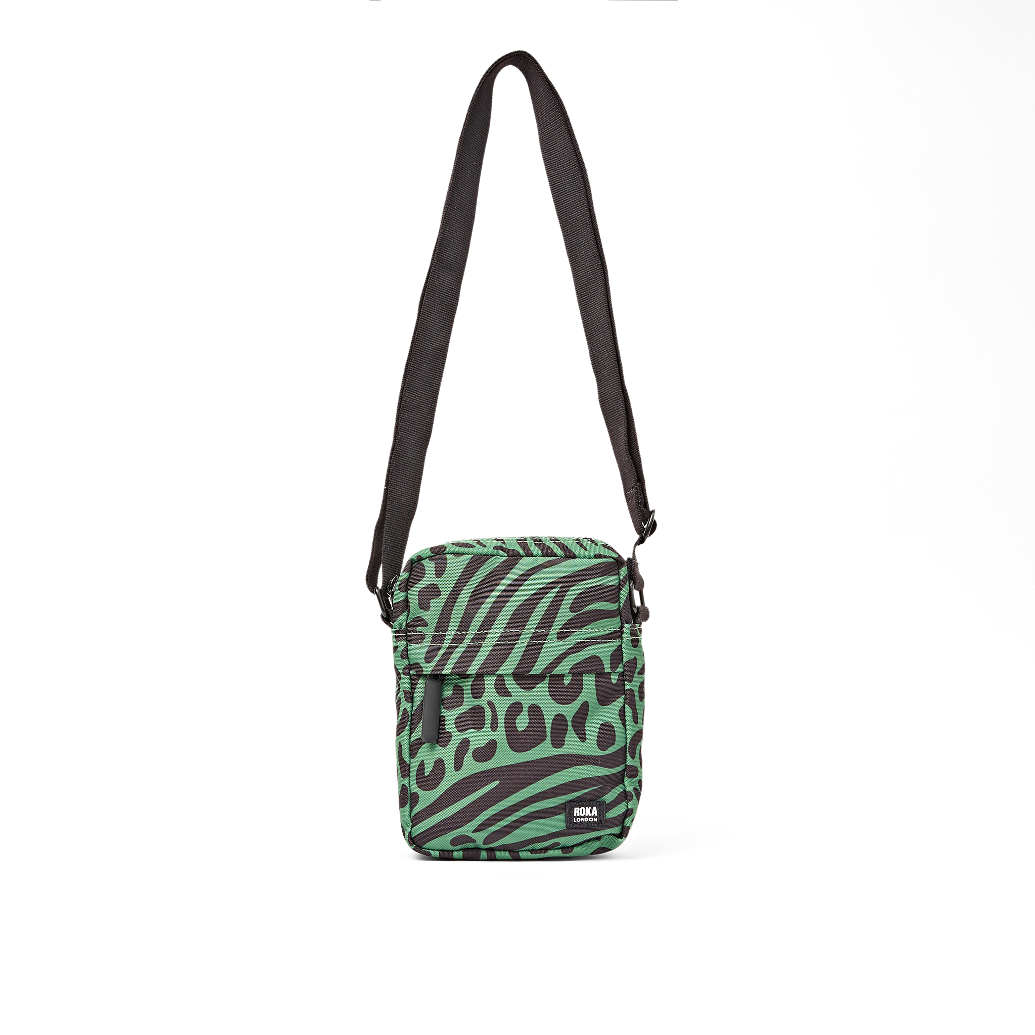 Roka London Bond Pocket crossbody-veske Animal Artichoke small 1,5l