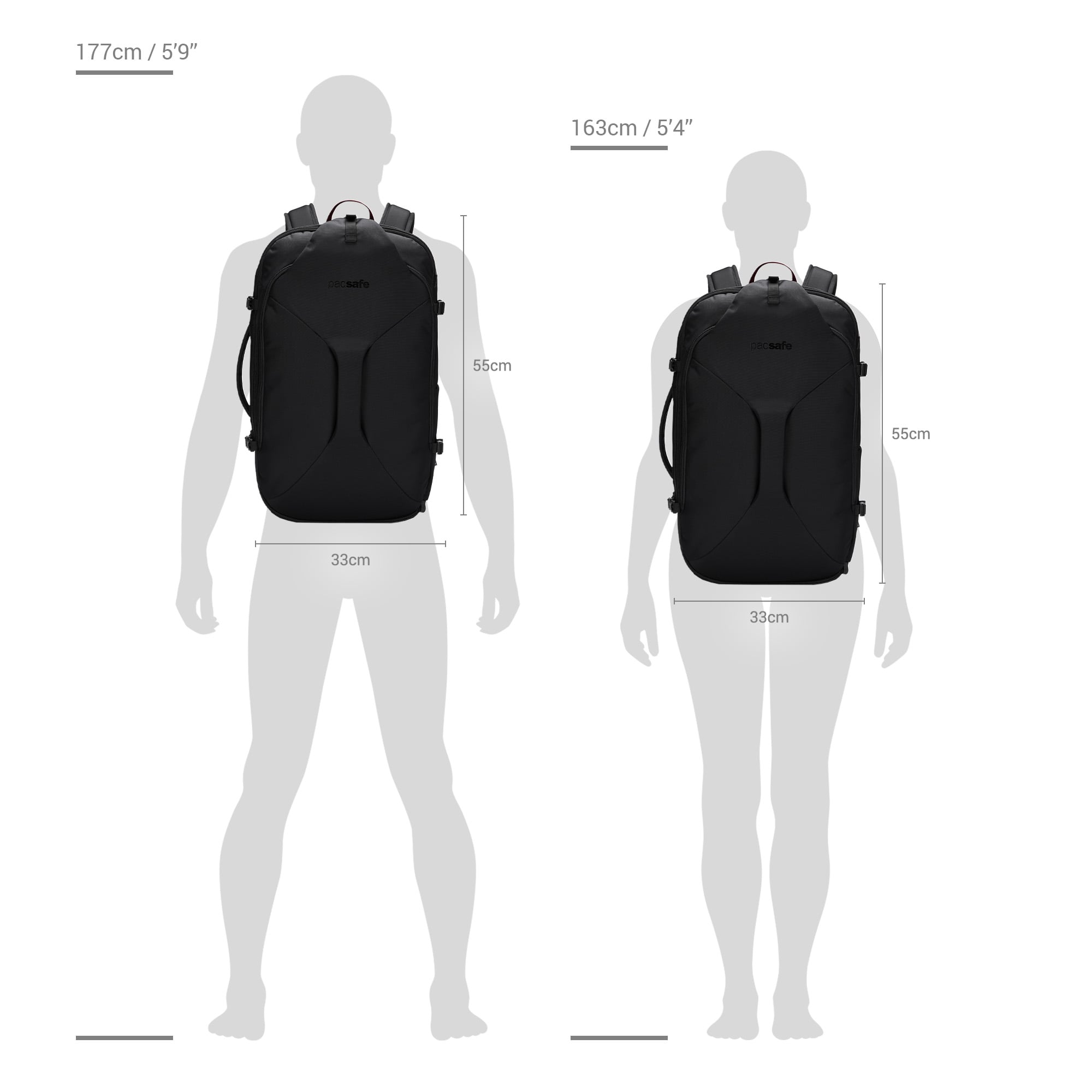 Pacsafe EXP45 kabinbag reisebag tyverisikker
