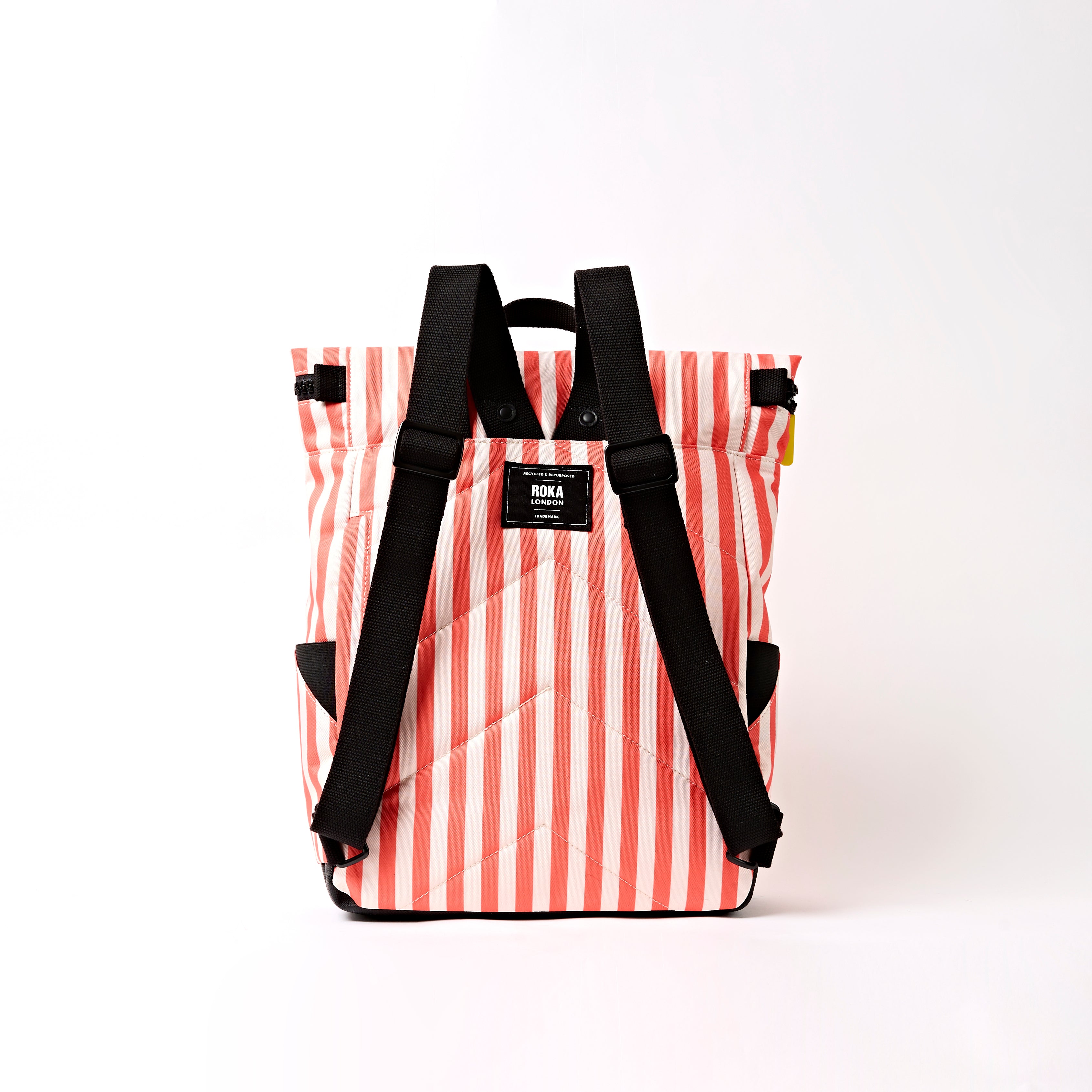 Roka London Canfield Medium ryggsekk Coral Stripe 16 liter