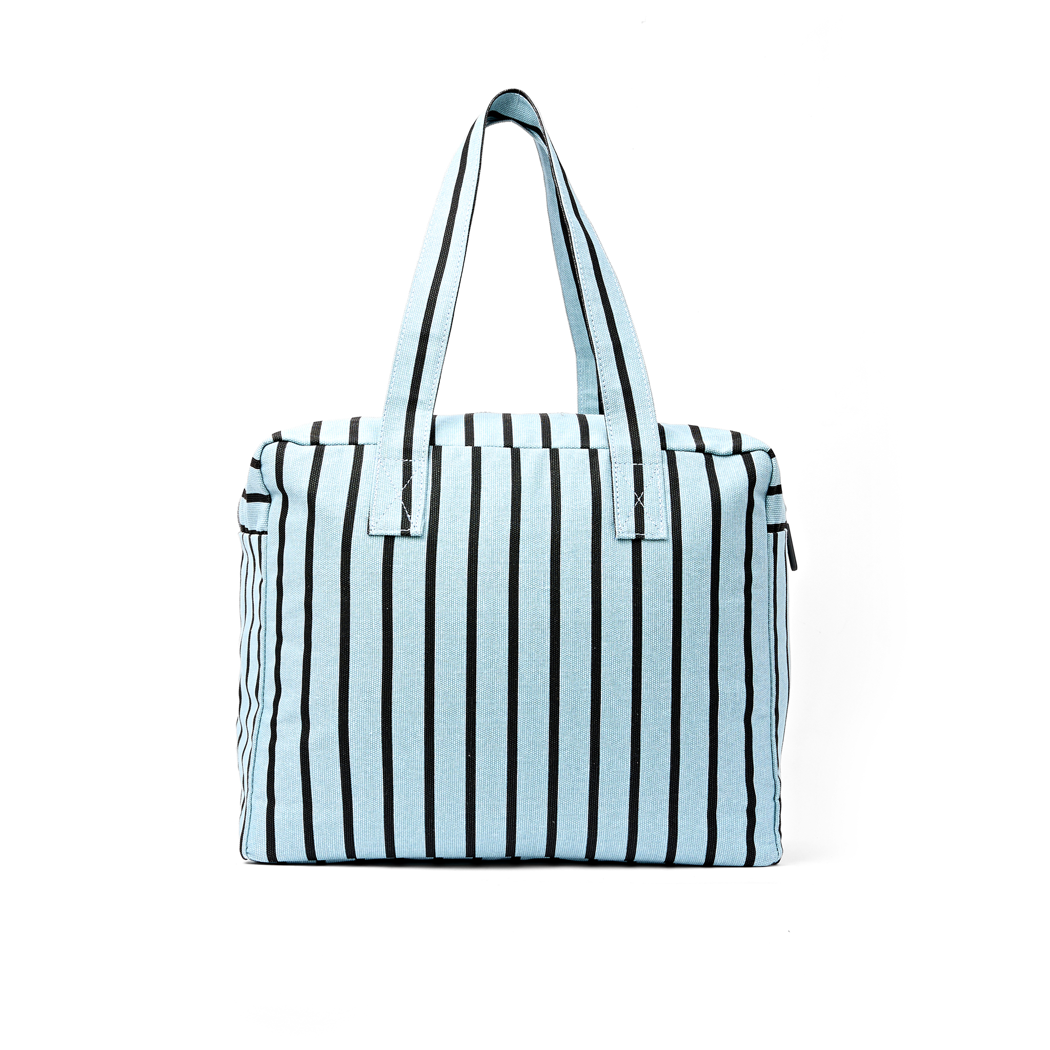 Roka London Sloane skulderveske Medium Blue Stripe bomull