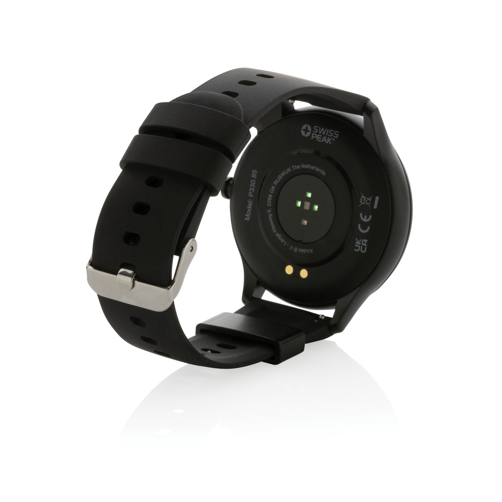 Swiss Peak RCS smartklokke svart vanntett IP68