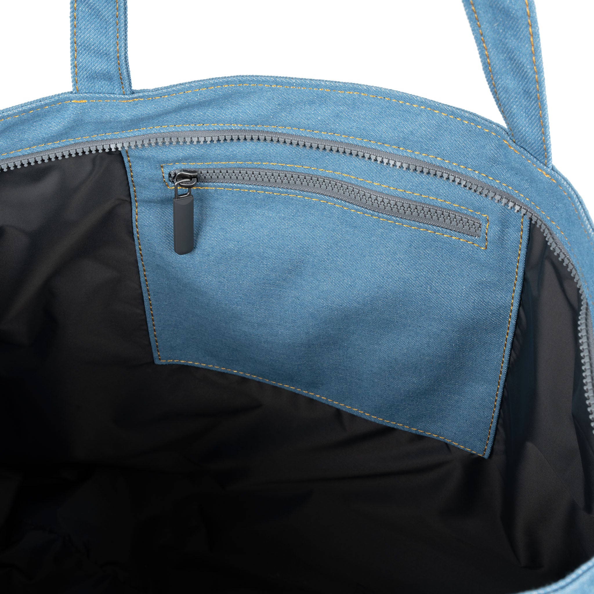 Roka London Portobello Large tote light wash denim 19L