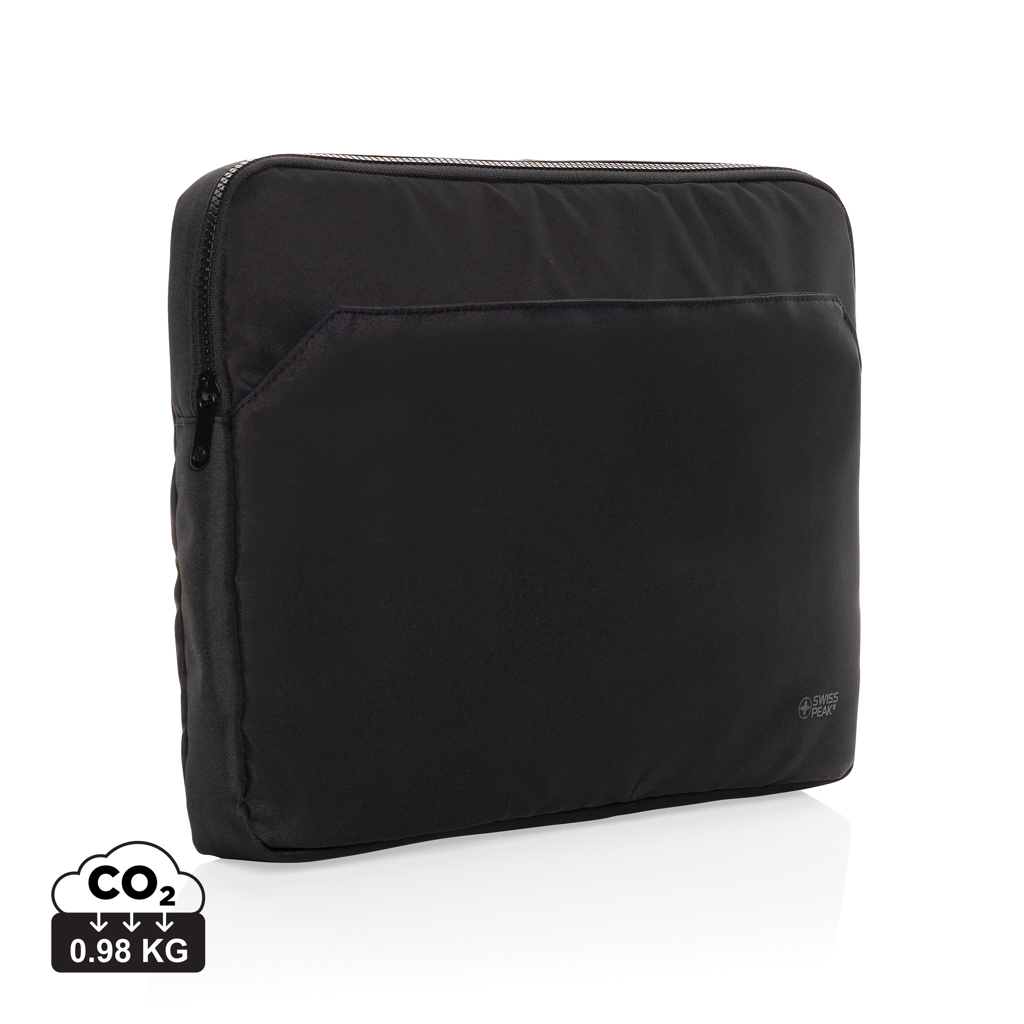 Swiss Peak Aware RPET Essential 15,6" laptop sleeve svart resirkulert