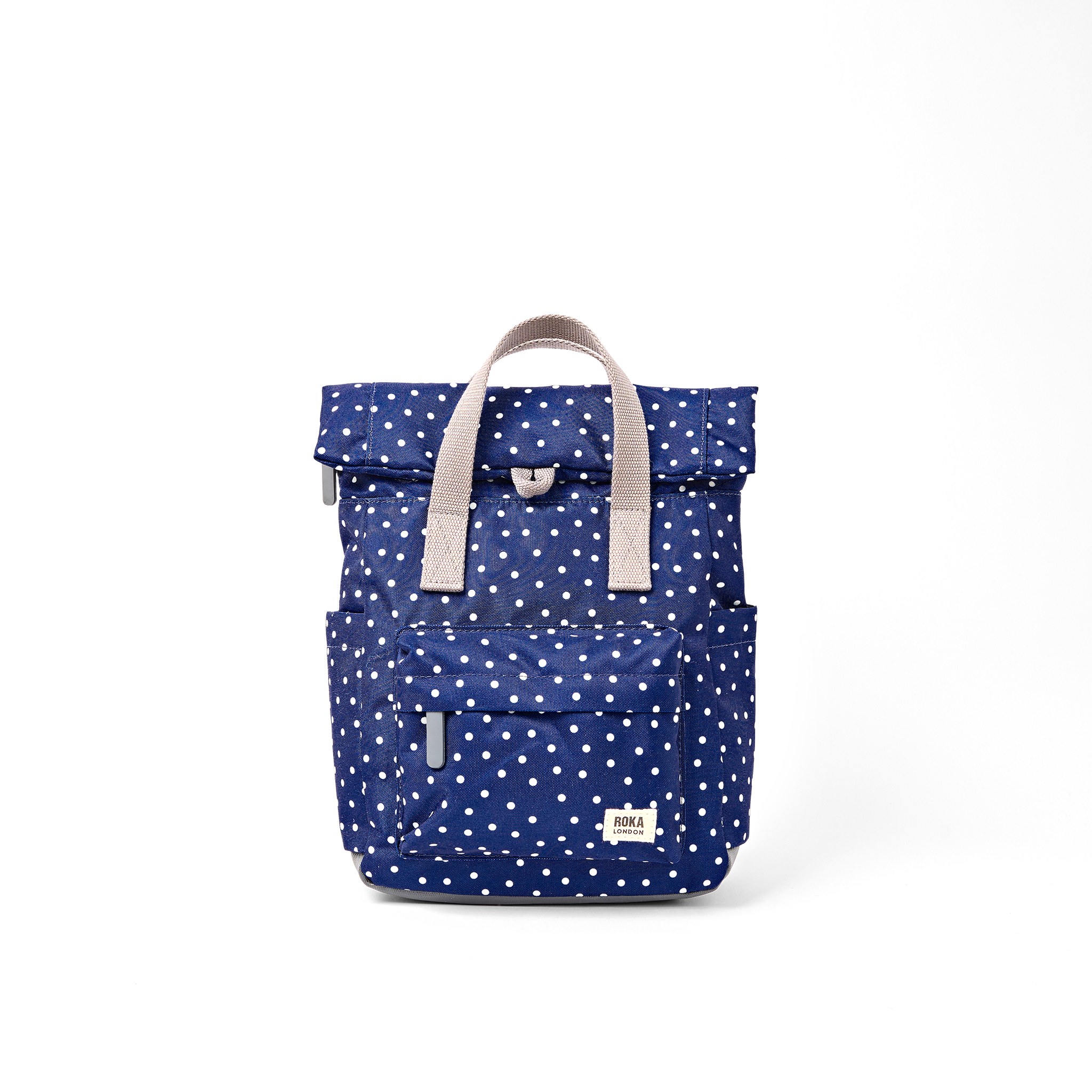 Roka London Canfield Polka ryggsekk Small 9,8L navy prikker