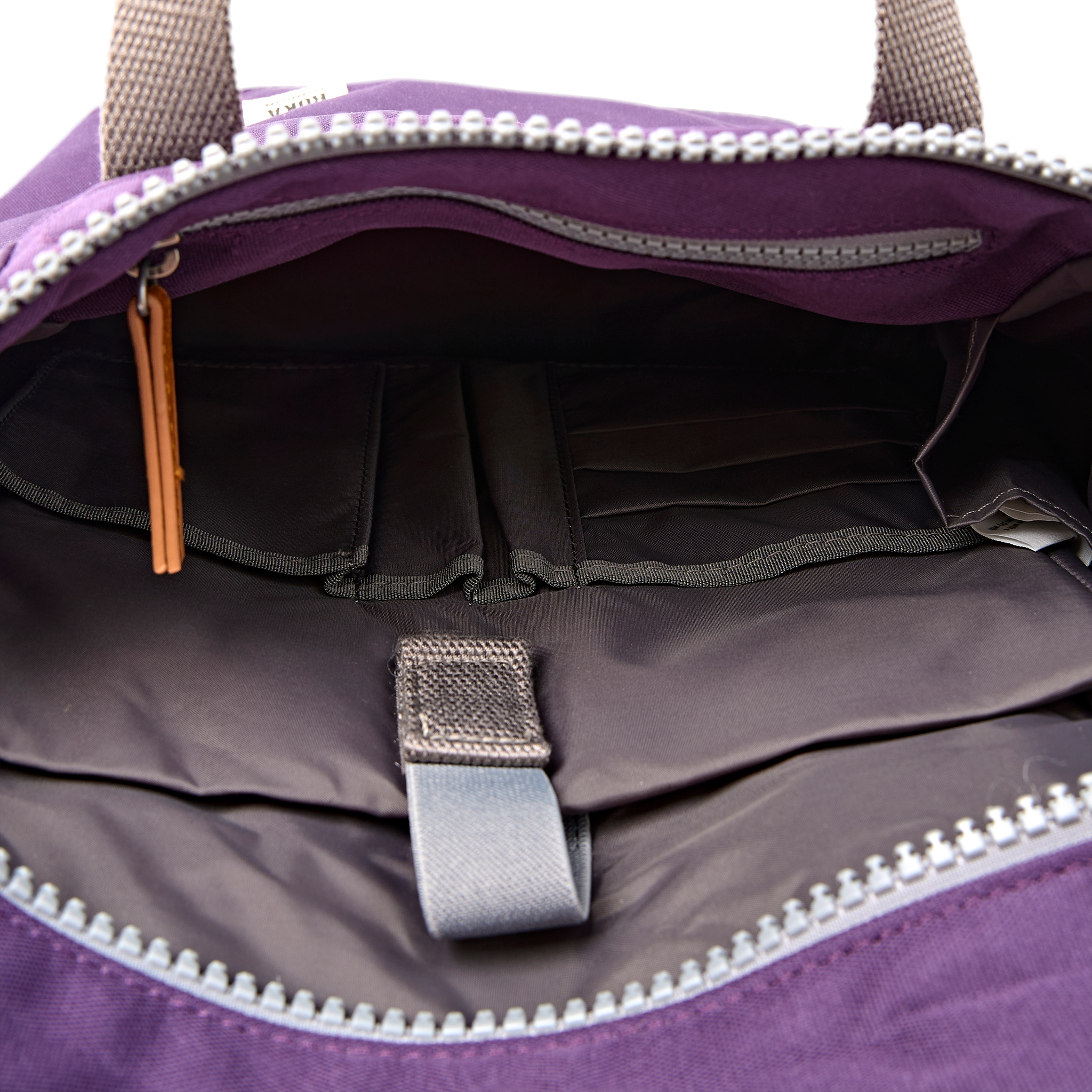 Roka London Finchley ryggsekk Deep Grape roll-top laptop