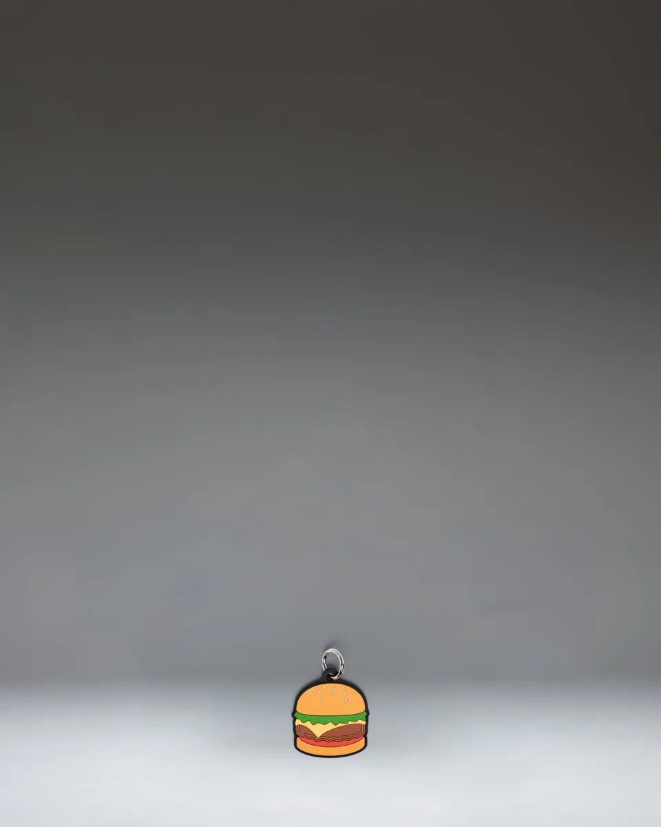 Herschel Burger cheeseburger veskecharm silikon